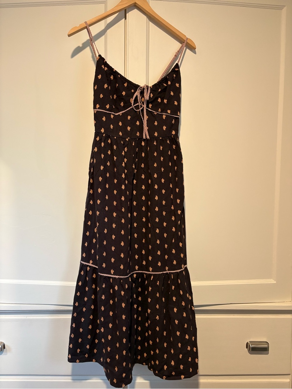 Universal Thread Brown Patterned Cottage Core Maxi Dress